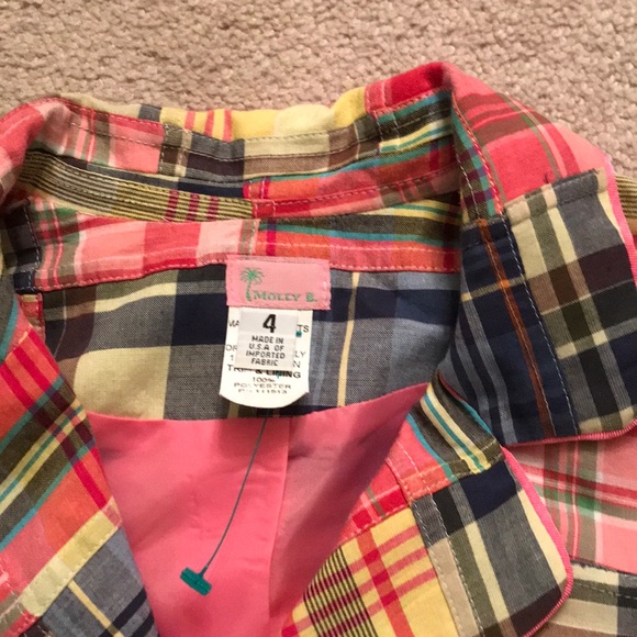 Molly B plaid jacket size 4 - Picture 3 of 3